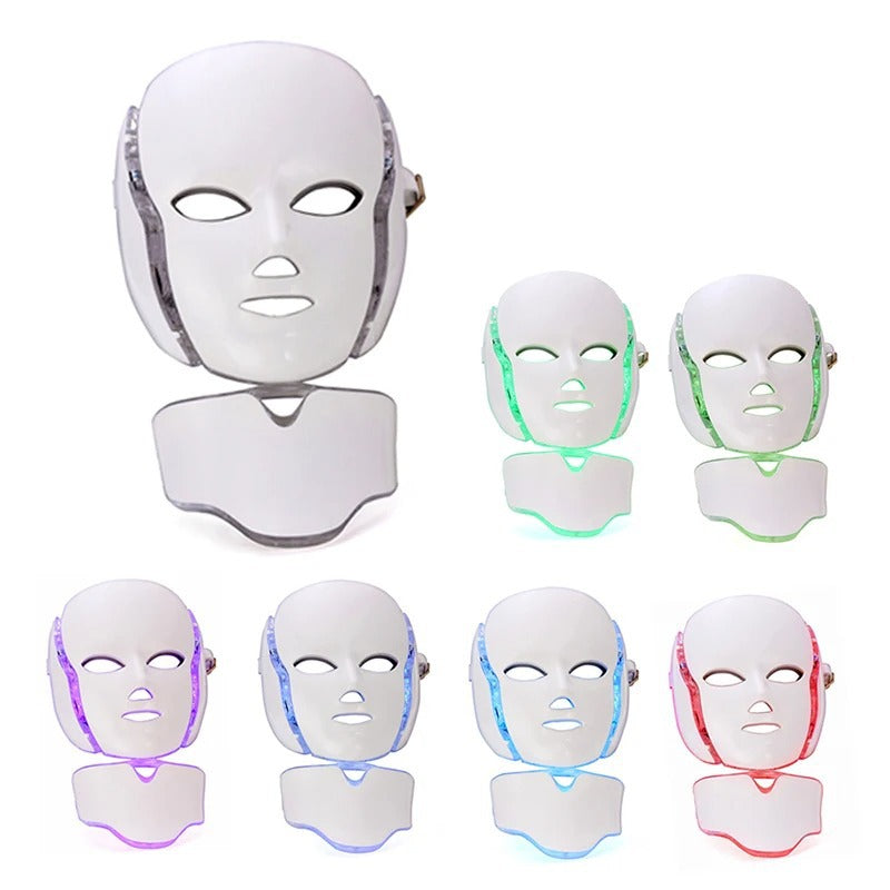 NeoTelle LED mask with included controller, power adapter and accessories
